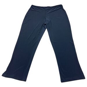 Sympli Canada Women’s Size 14 Pull On Navy Pants Elastic Waist Liquid Knit